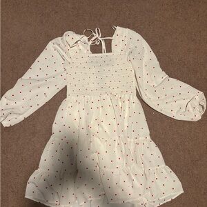Francesca's Collections White and Red Polka Dot Dress
